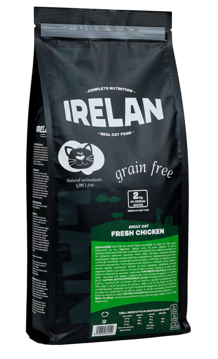 Irelan pollo fresco para gatos