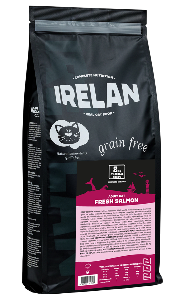 Irelan salmón fresco para gatos