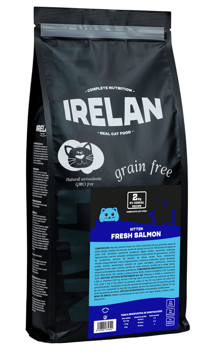 Irelan salmón fresco para gatitos